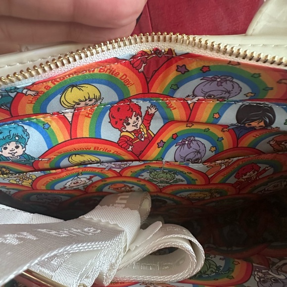 NWT Loungefly Rainbow Brite Iridescent Convertible Backpack & Tote Crossbody Bag - Picture 5 of 5